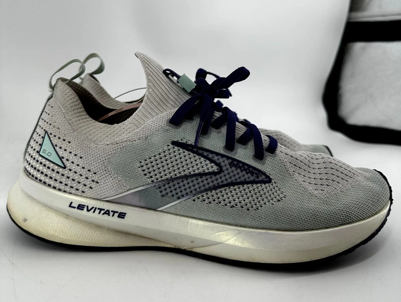 Brooks Levitate Stealthfit 5 Running Shoes Lace Up Low Top Knit Gray Blue 10.5 - Image 3