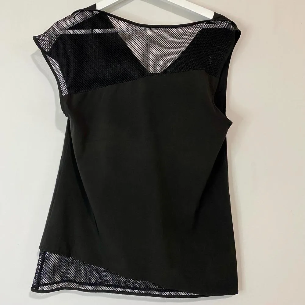 Cynthia Rowley Women’s Blouse Asymmetrical Top Black Size Small EUC - Image 8