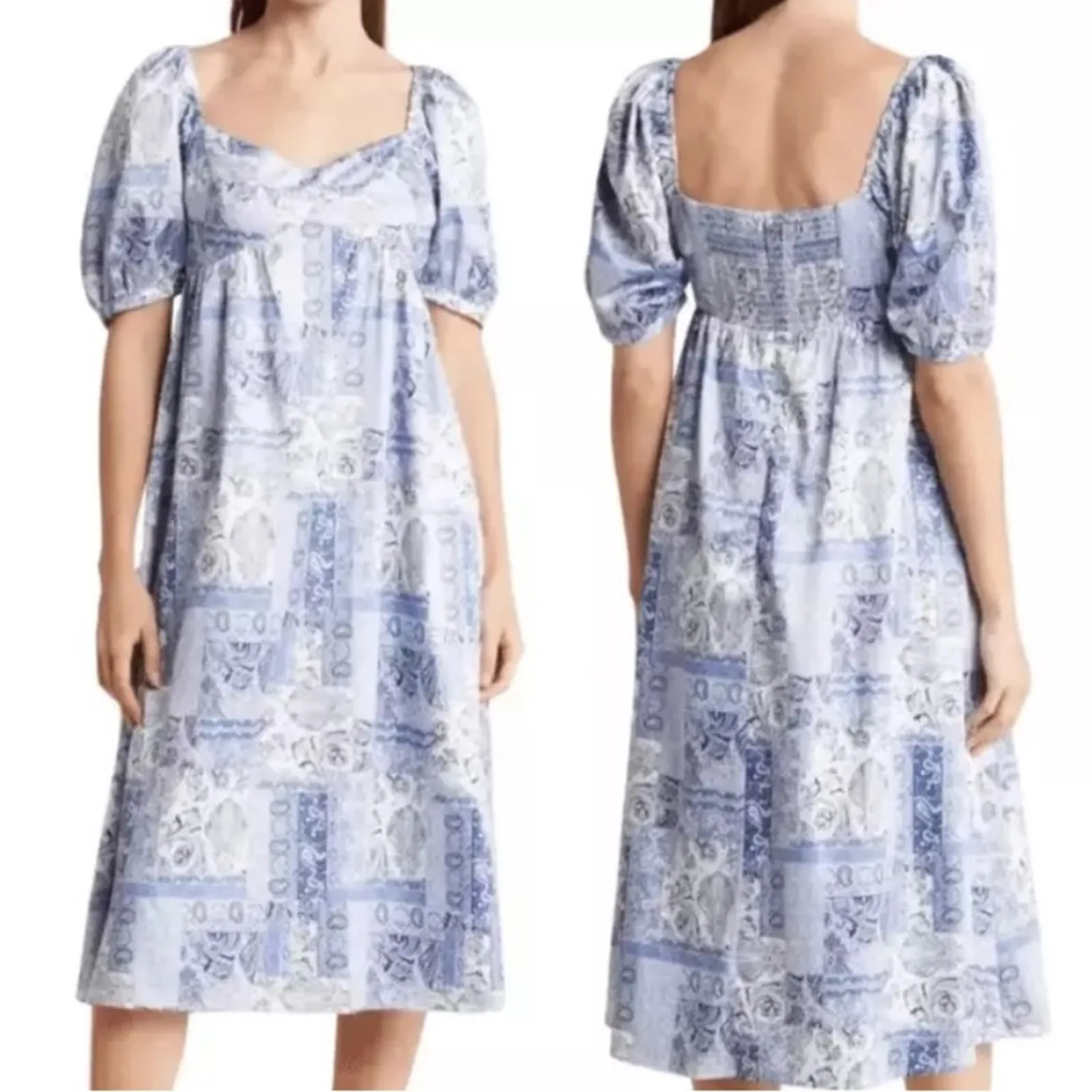 NSR Layla Printed Midi Dress - Image 2