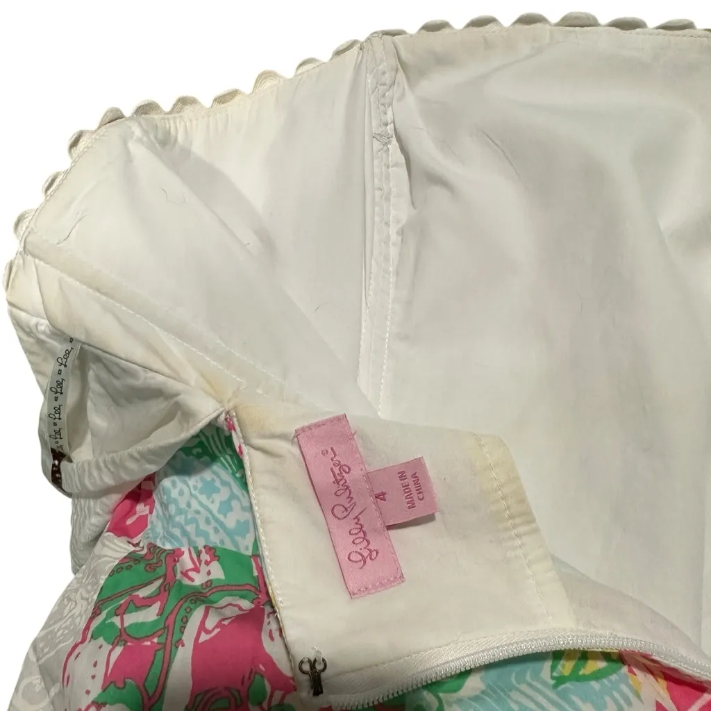 Lilly Pulitzer Franco Patchwork Dress Size 4‎ Cotton Colorful Bright Print - Image 8