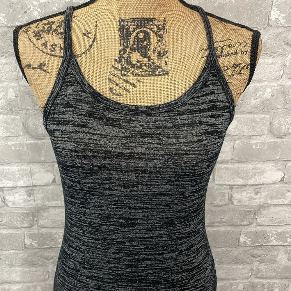 Leith Black Space Dyed Bodycon Tank Dresss - Image 2