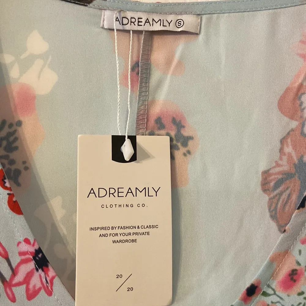 Adreamly Women's Pom Pom Trim Kaftan Chiffon Swimwear size S - Image 2