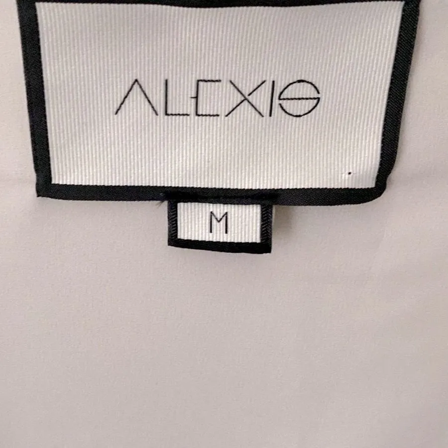 Alexis Reagan Lace-Up Ruffle Peplum Satin Blouse Womens M Top Romantic Coquette - Image 8