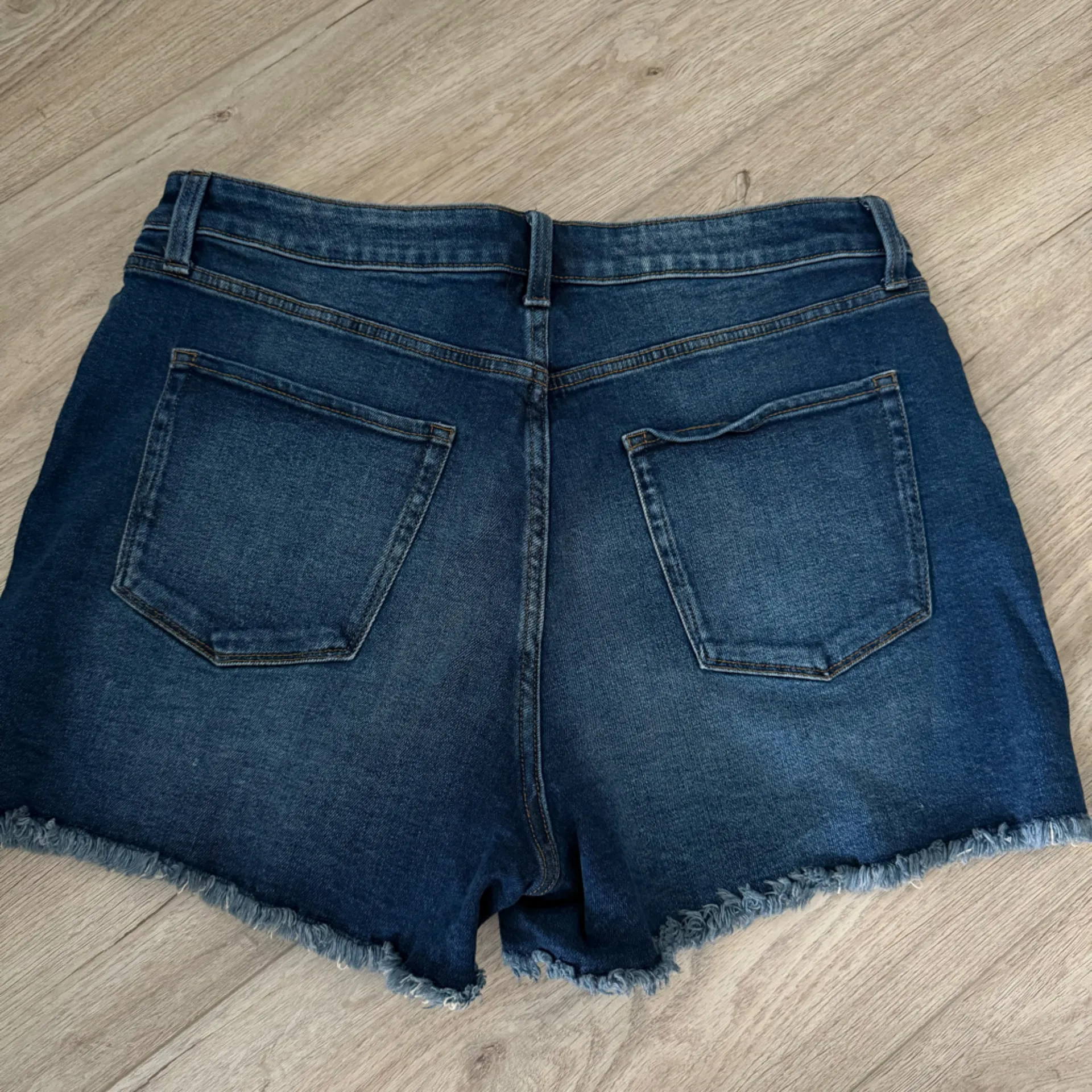 LC Lauren Conrad Dark Blue Frayed Jean Shorts - Image 2