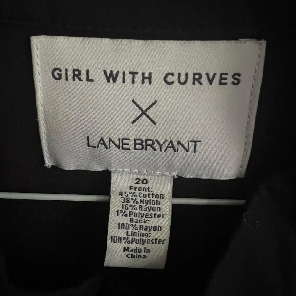 Girl With Curves x Lane Bryant Collab Pleated Lace Shirtdress 20 Women’s Black Size undefined - Image 4