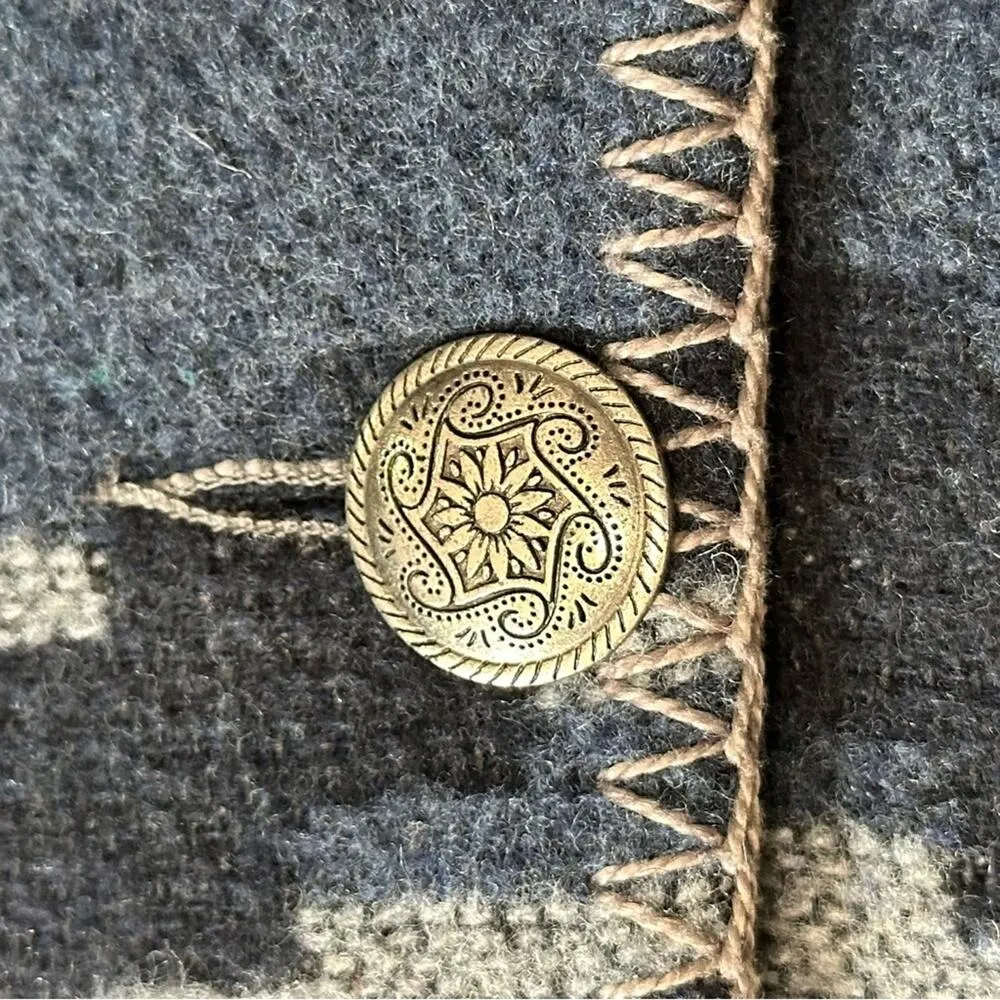 Casual Corner Vintage Women’s Size 10 Blue Aztec Southwestern Blazer Jacket - Image 5