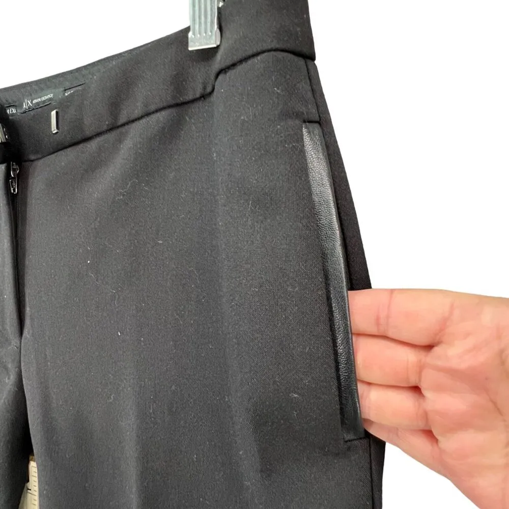 Armani Exchange Dress Pants Womens 8 Black Trouser Pockets Office Siren Corpcore - Image 3