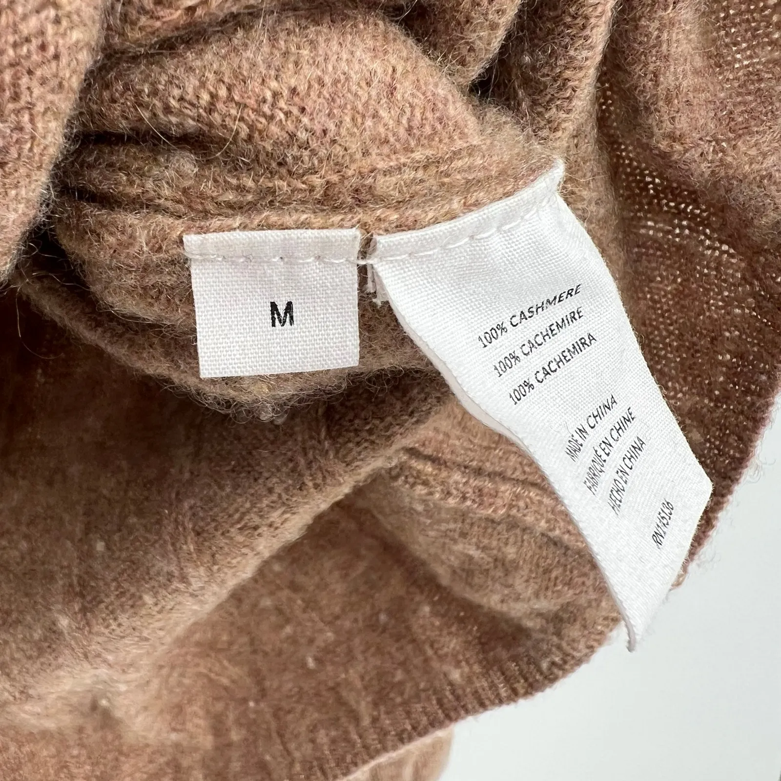 Naadam 100% cashmere brown tan pullover collared sweater women's size medium - Image 6