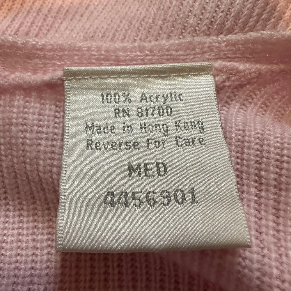 Elizabeth Williams Y2K Pale Pink Twinset Cardigan Thin Ribbed Sweater Medium - Image 15