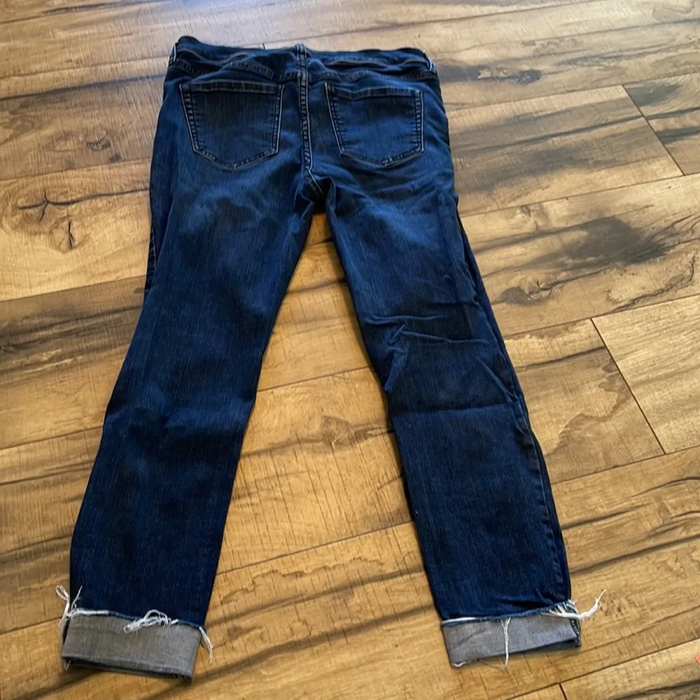 Free People Women’s 29 Button Fly Raw Hem High Waist Skinny Stretch Jeans Cuff - Image 8