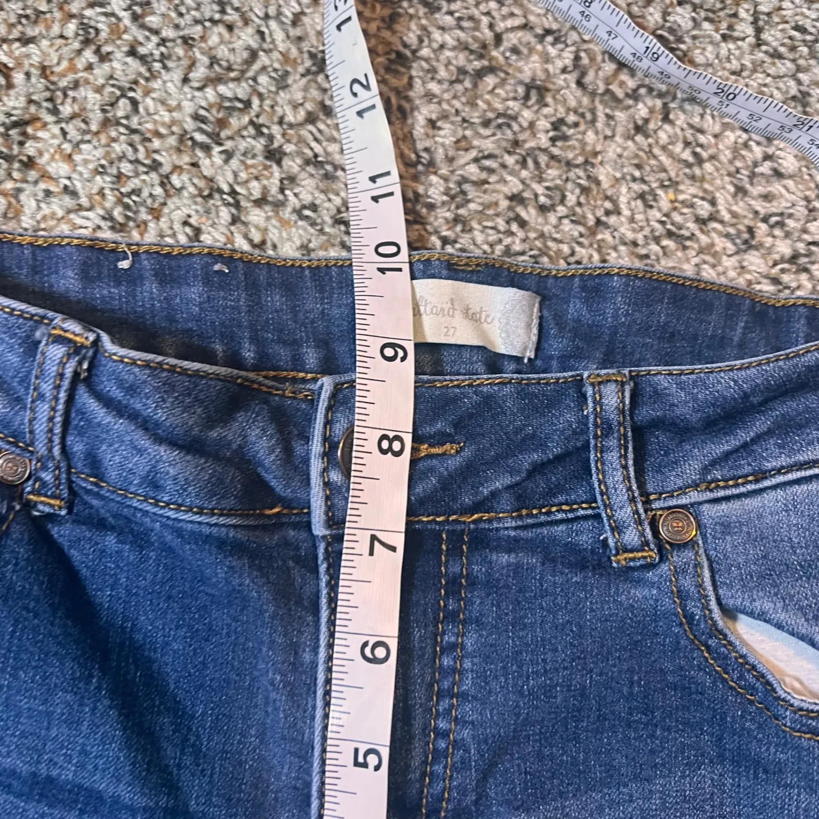 Altard State Women's Blue Denim Frayed Hem Cropped Jeans‎ Size 27 - Image 4