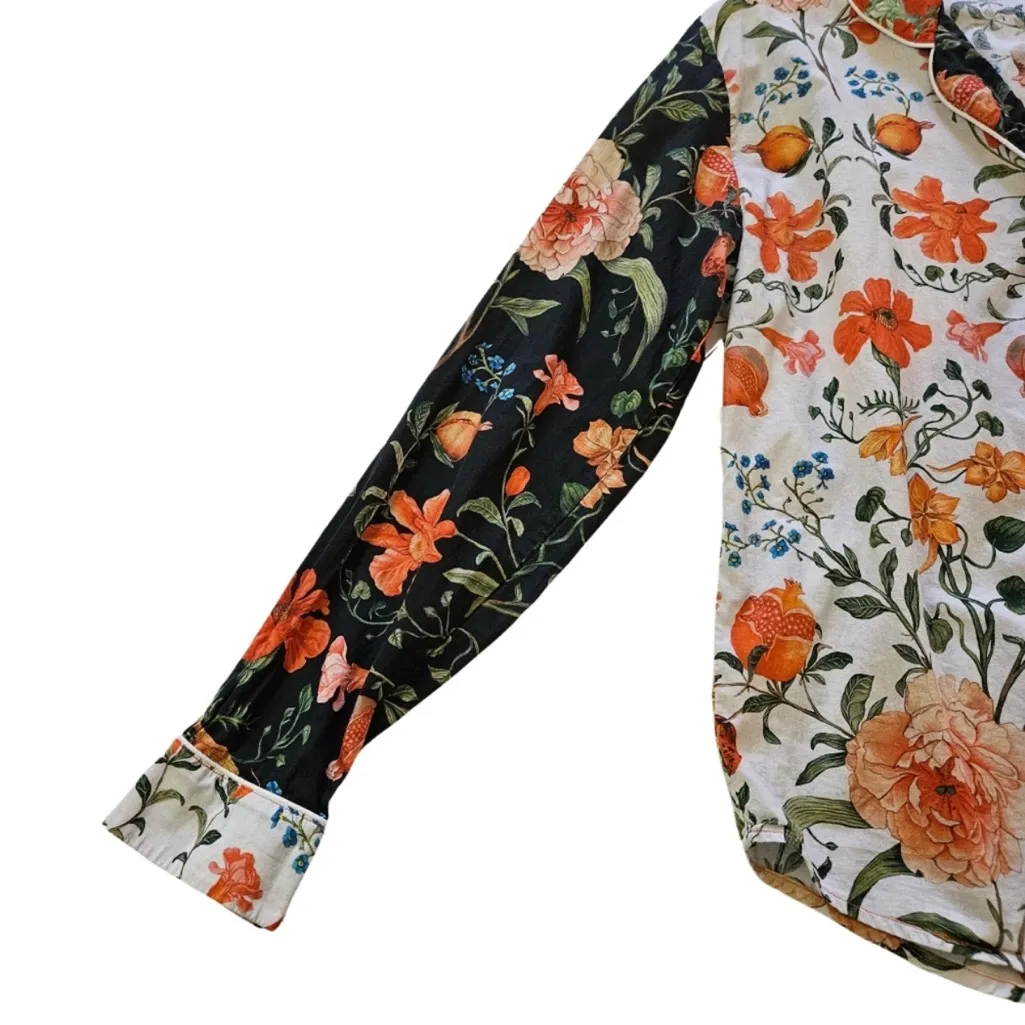 Desmond & Dempsey Persephone Print organic cotton PJ Top Size Small - Image 13