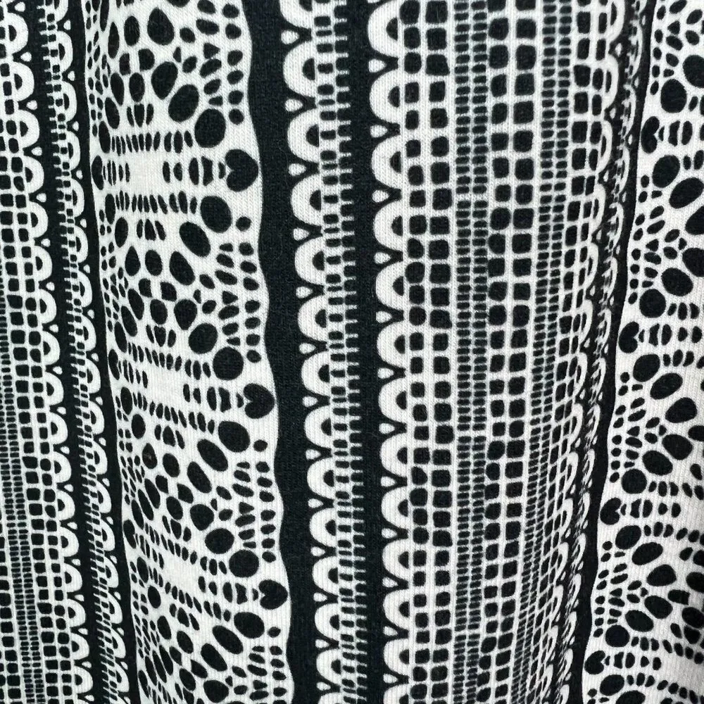 Prana Dress Medium Black White Print Quinn Sleeveless Built in Bra Active Casual - Image 4