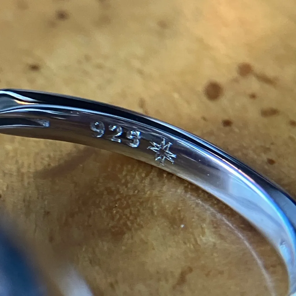 Natural Tanzanite Sterling Silver Ring Size 6 Purple - Image 6