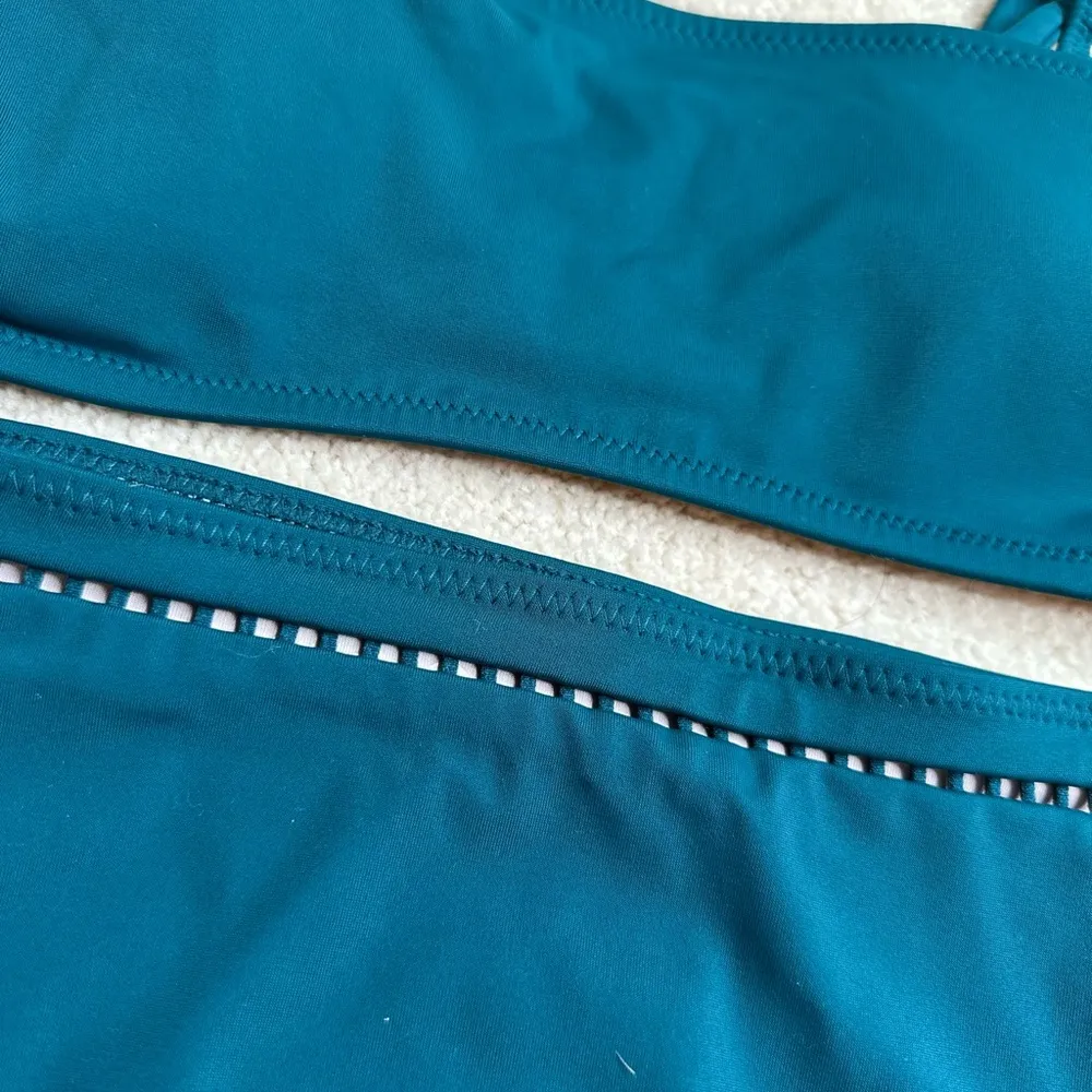 Shade & Shore Blue Bikini Set with Textured Fabric - Image 5