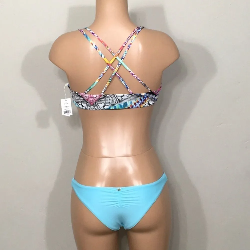 PILYQ multicolored reversible bikini set. NWT - Image 4