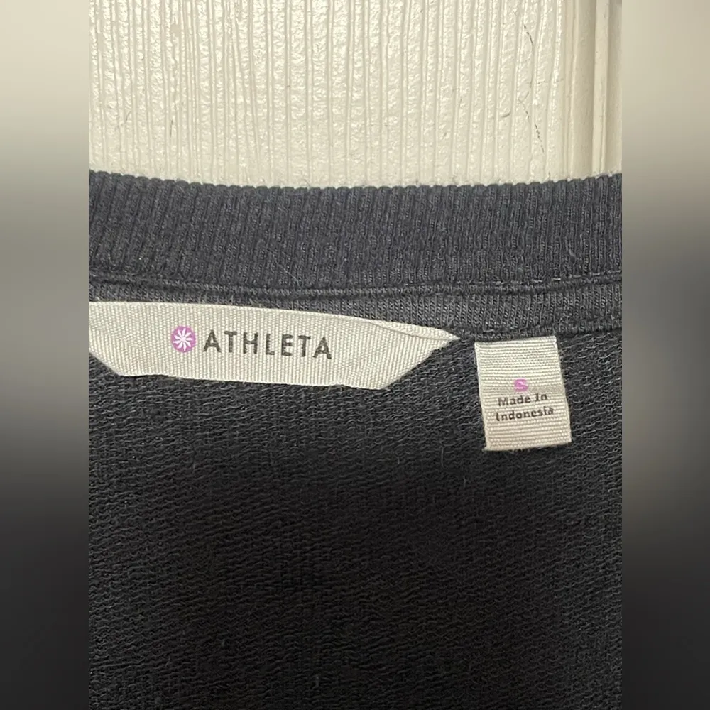 Athleta Women’s Recharge Sweatshirt Mini Long Sleeve Black Dress Size S - Image 6