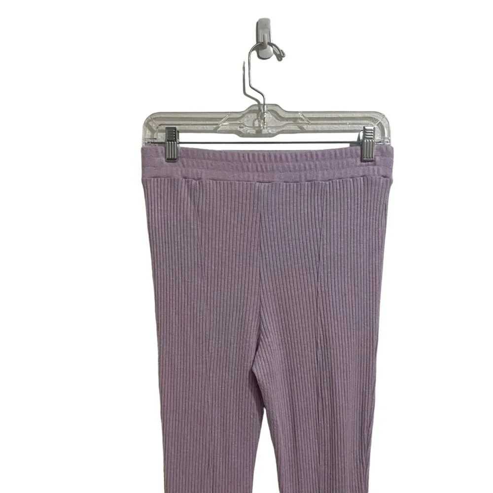 Out From Under Lavender Ribbed Flare Pants Sz M - Image 8