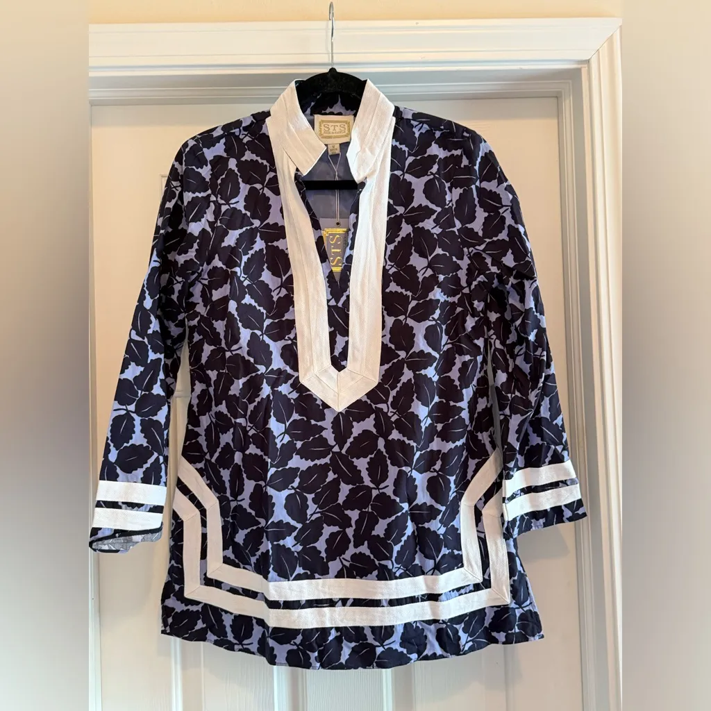 Sail to Sable Autumn Leaf Print Tunic Top - Image 4