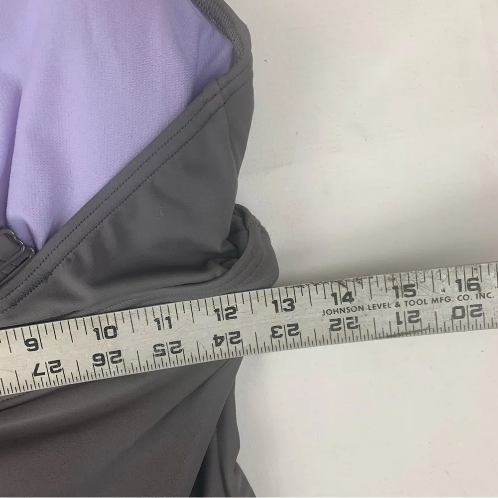 Prana women's small 34D gray new Aelyn One-Piece Swimsuit underwire athletic - Image 11