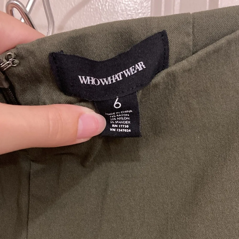 Who What Where Olive Stretchy Skinny Pants - Image 5