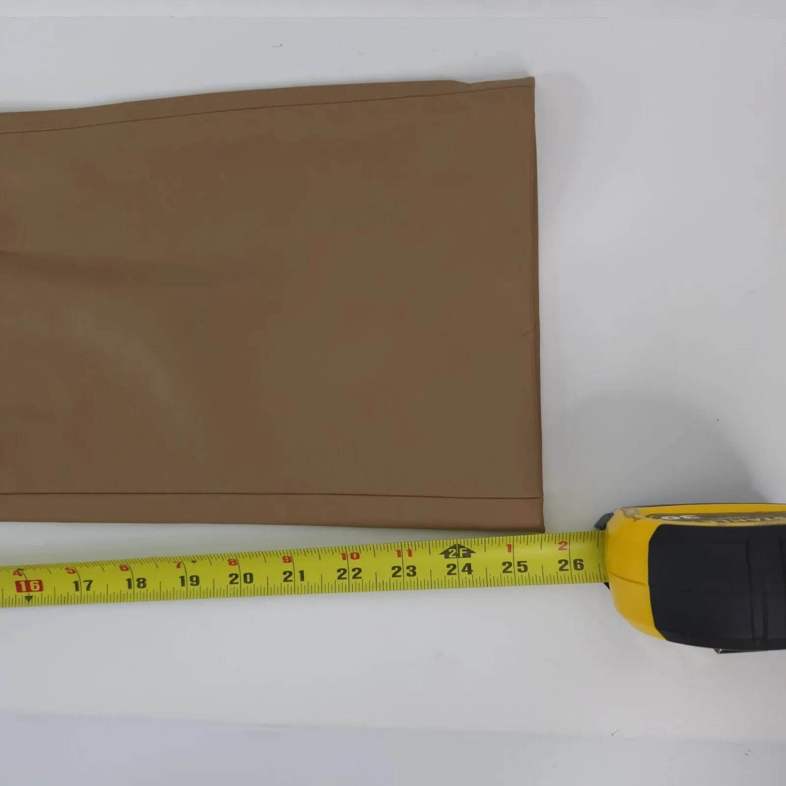 Zara Pants Womens 4 (27x25.5) Vegan Brown Faux Leather Flare Mid Rise - Image 11