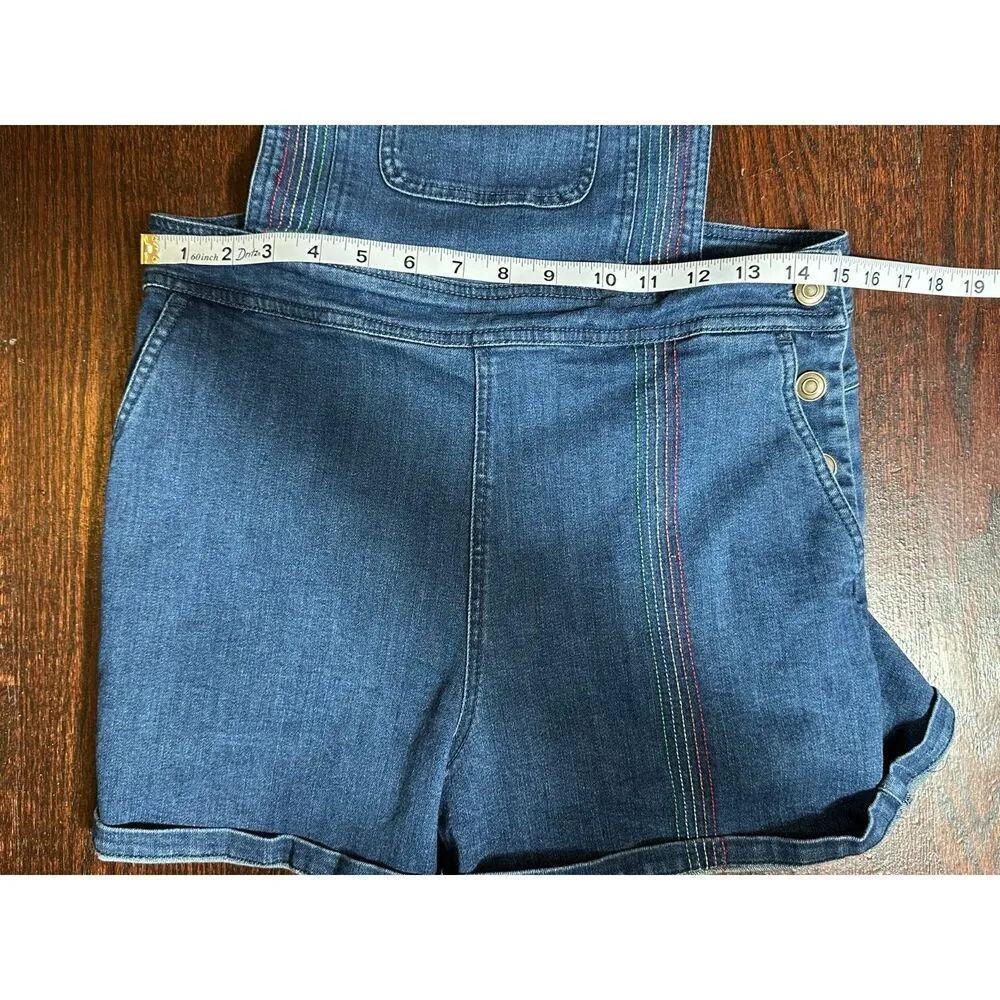 Modthcloth Bouncing Over the Rainbow Shortalls Size 8 - Image 9