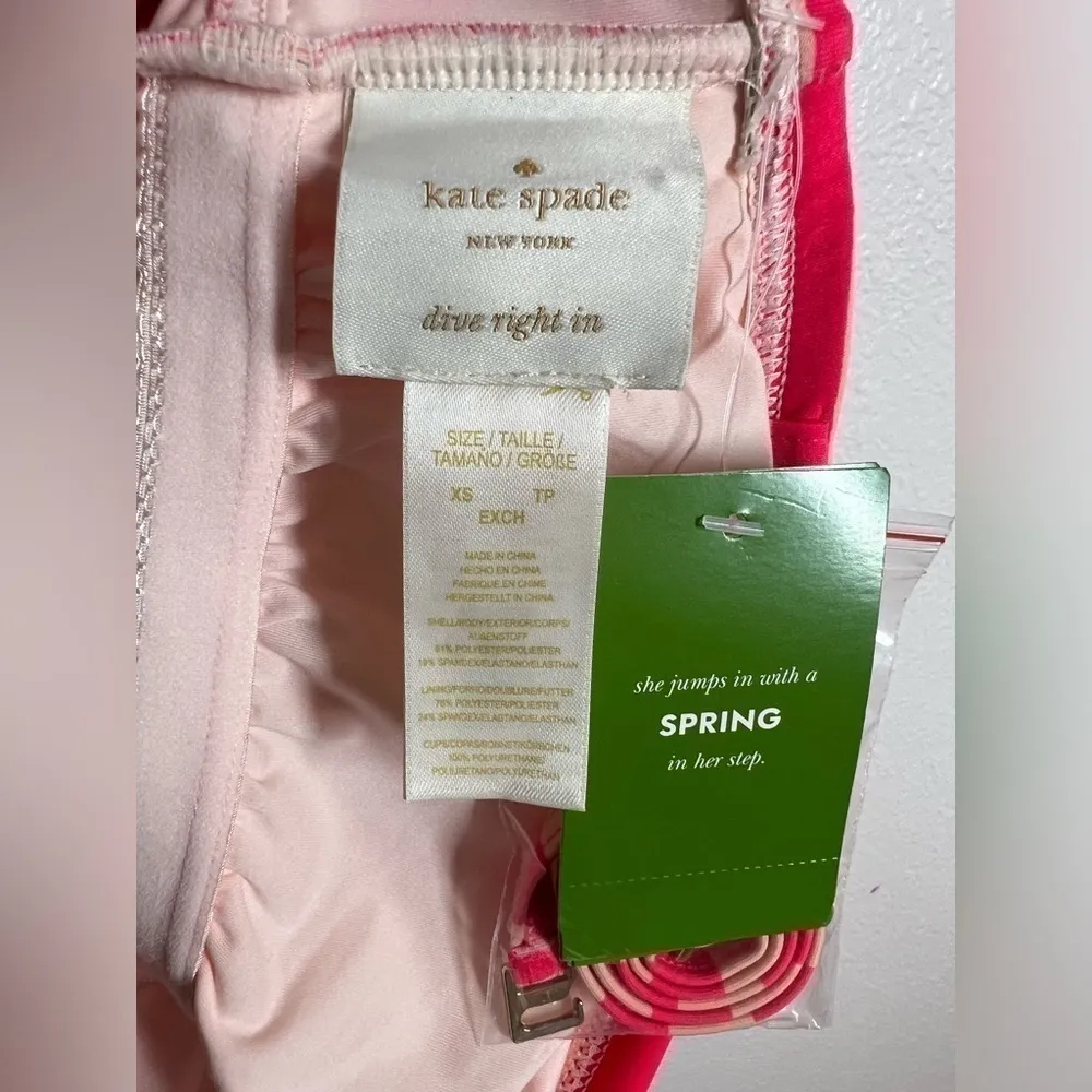 NWT Kate Spade Georgica Beach Stripes Bandeau Tankini Top Size XS - Image 7