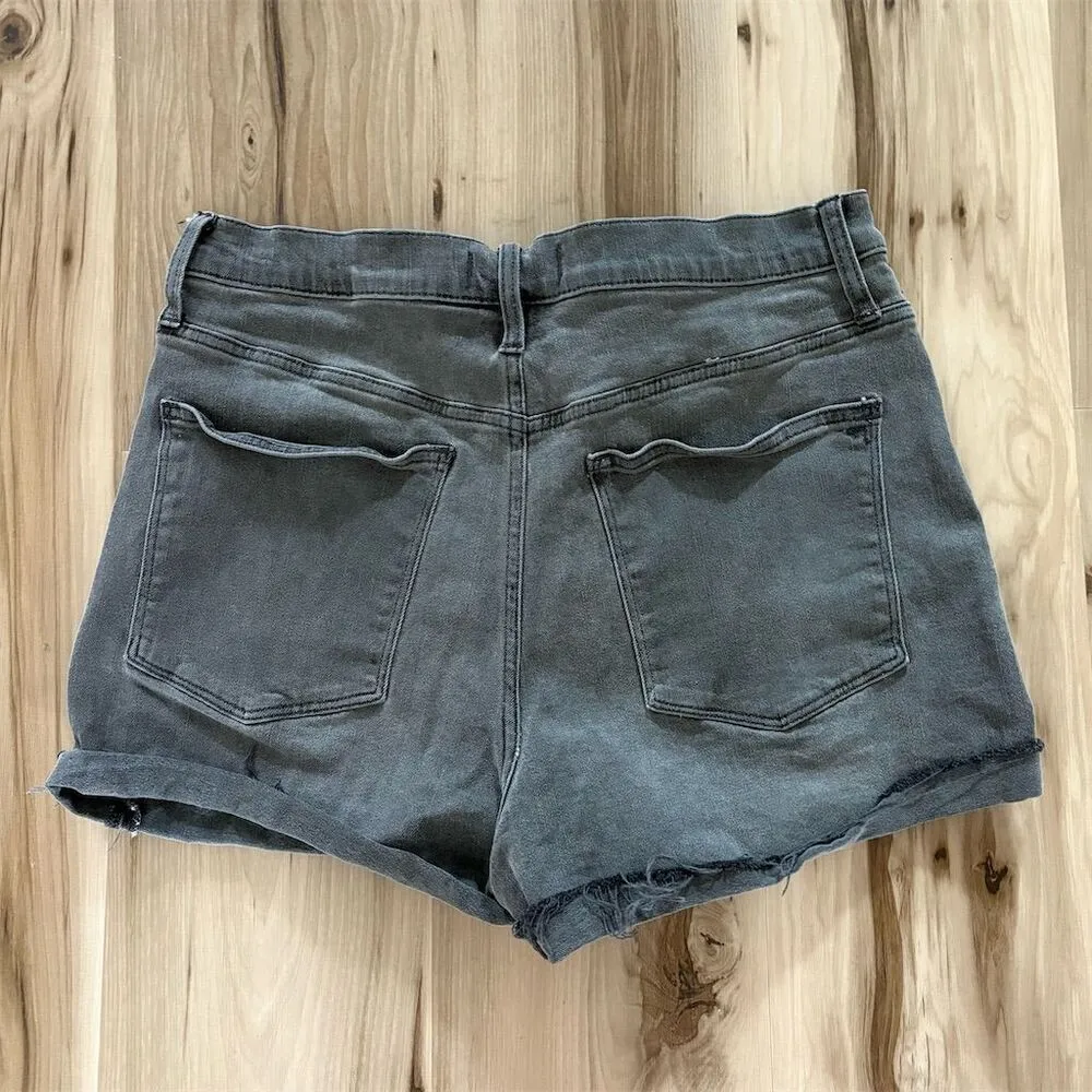 Madewell Women's High-Rise Cut-Off Denim Shorts Gray Size 31 - Image 2
