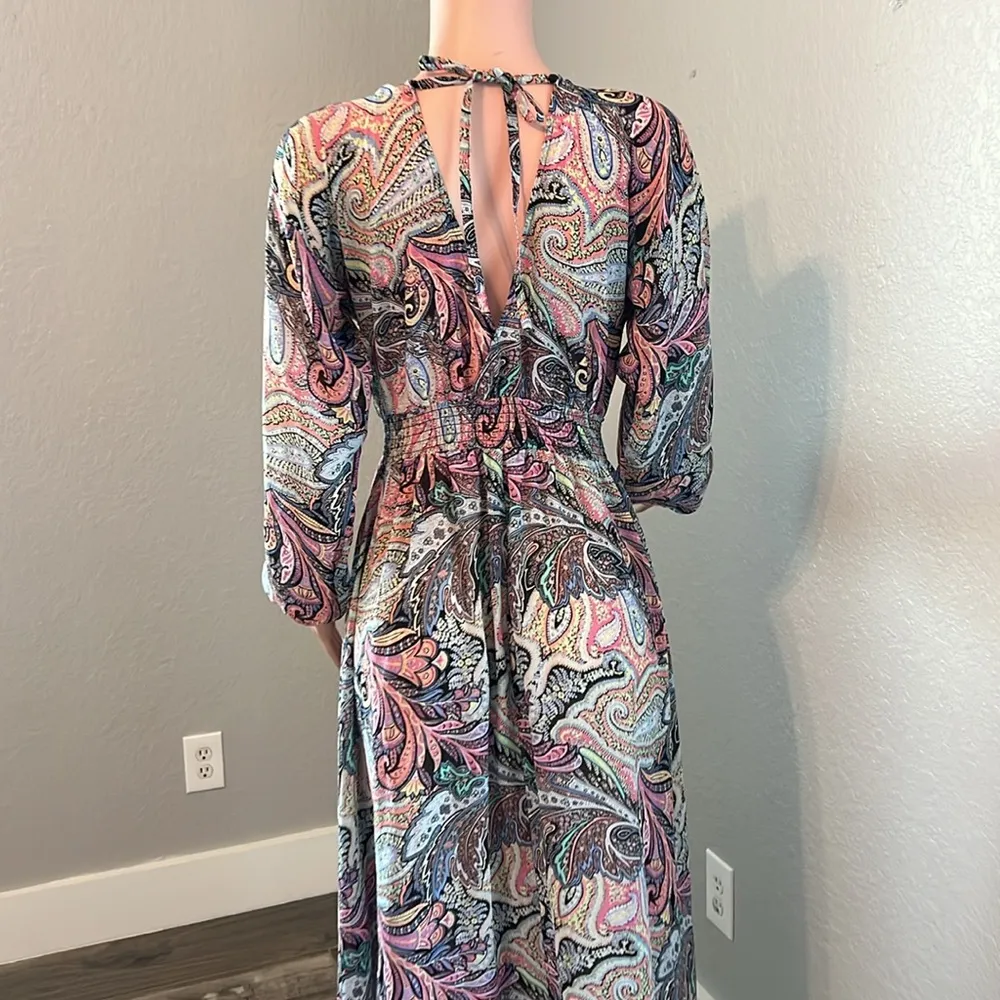 Victorias Secret Boho Paisley Coverup Maxi Dress MULTICOLOR SMALL #130 - Image 6