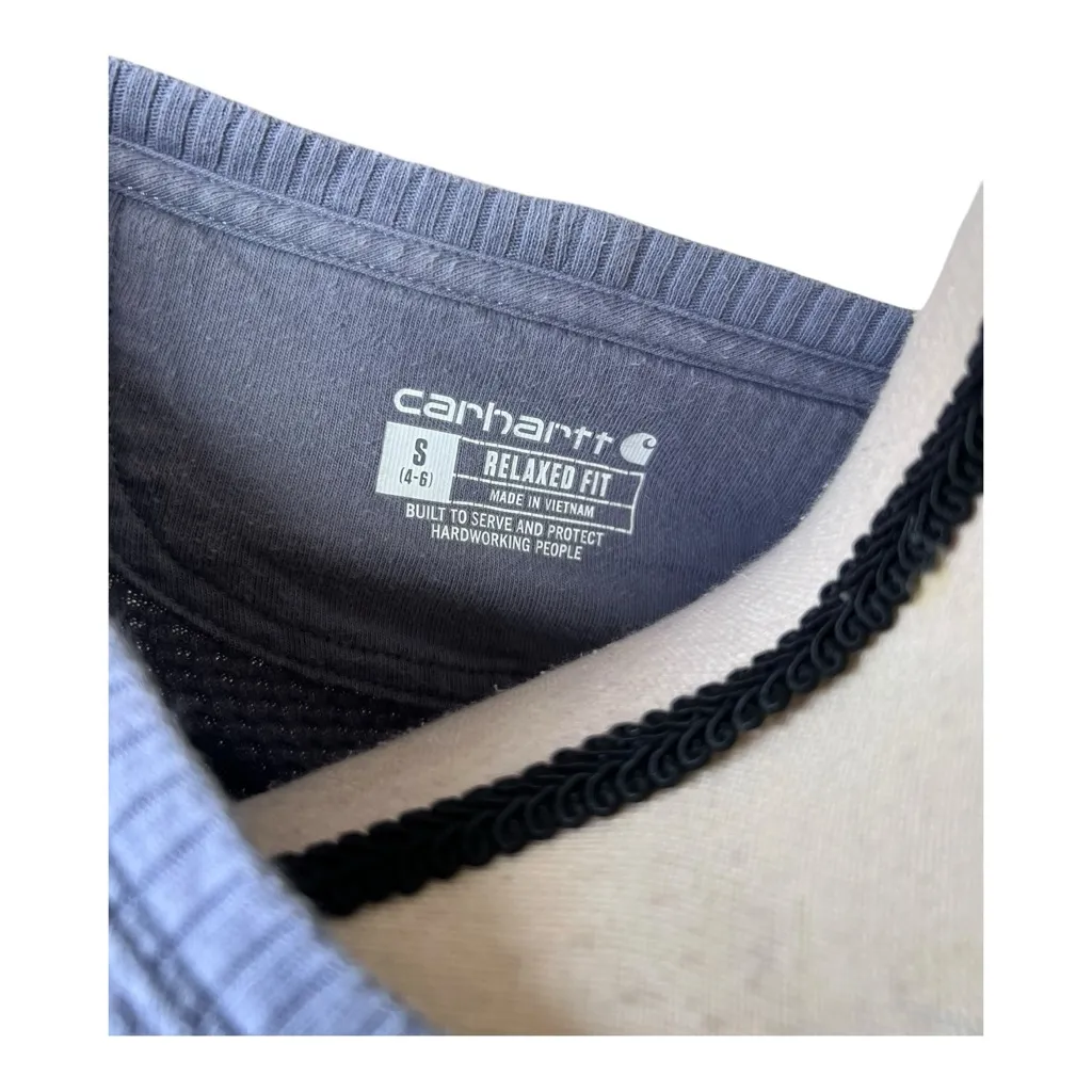 Carhartt Women's Long Sleeve Relaxed Fit Heavyweight Thermal Shirt- Blue Size S - Image 3