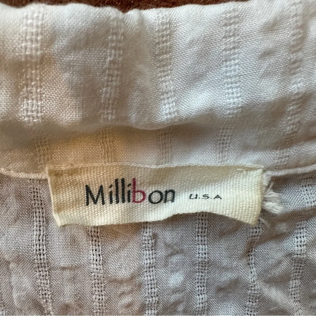 Millibon Crinkled White Button - Image 4