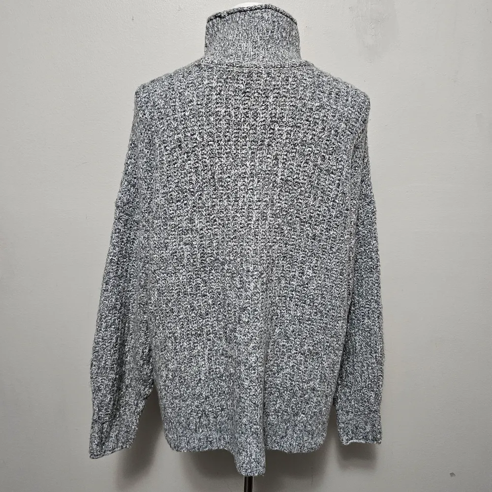 American Eagle Gray Marled Mockneck Oversized Sweater Size XS - Image 4