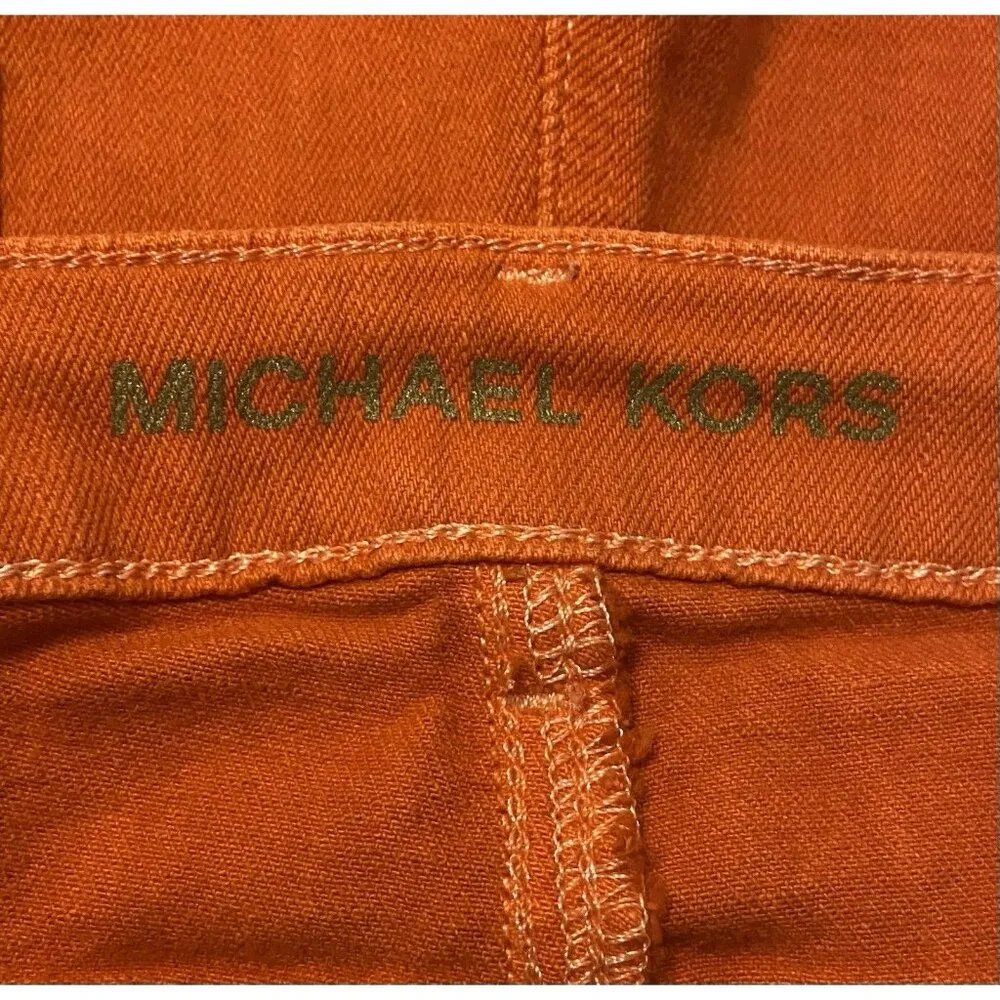 Michael‎ Kors Shorts Denim Women’s 10 Orange 3” Inseam Frayed Hem $80 NWT - Image 7