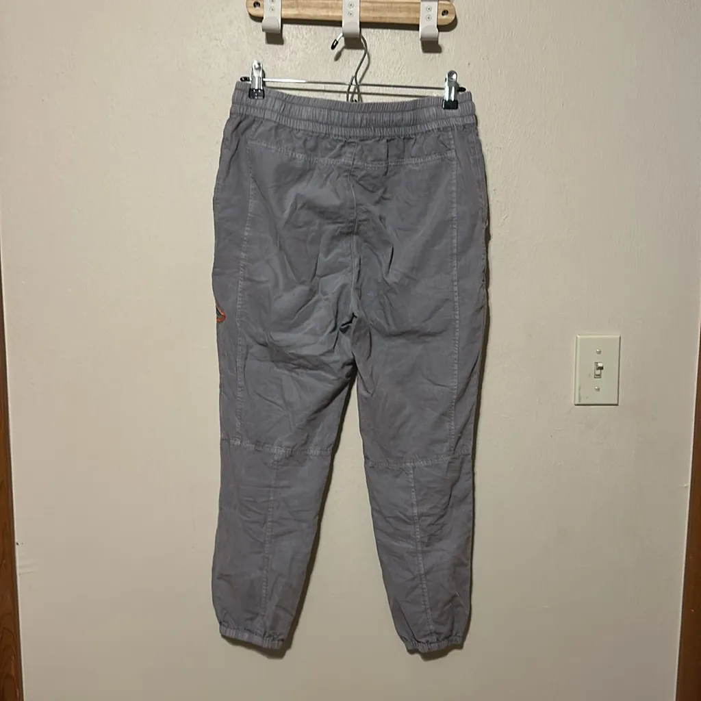 Anthropologie Stockton‎ Embroidered Jogger Pants Women's Size XS Gray Vacation - Image 8
