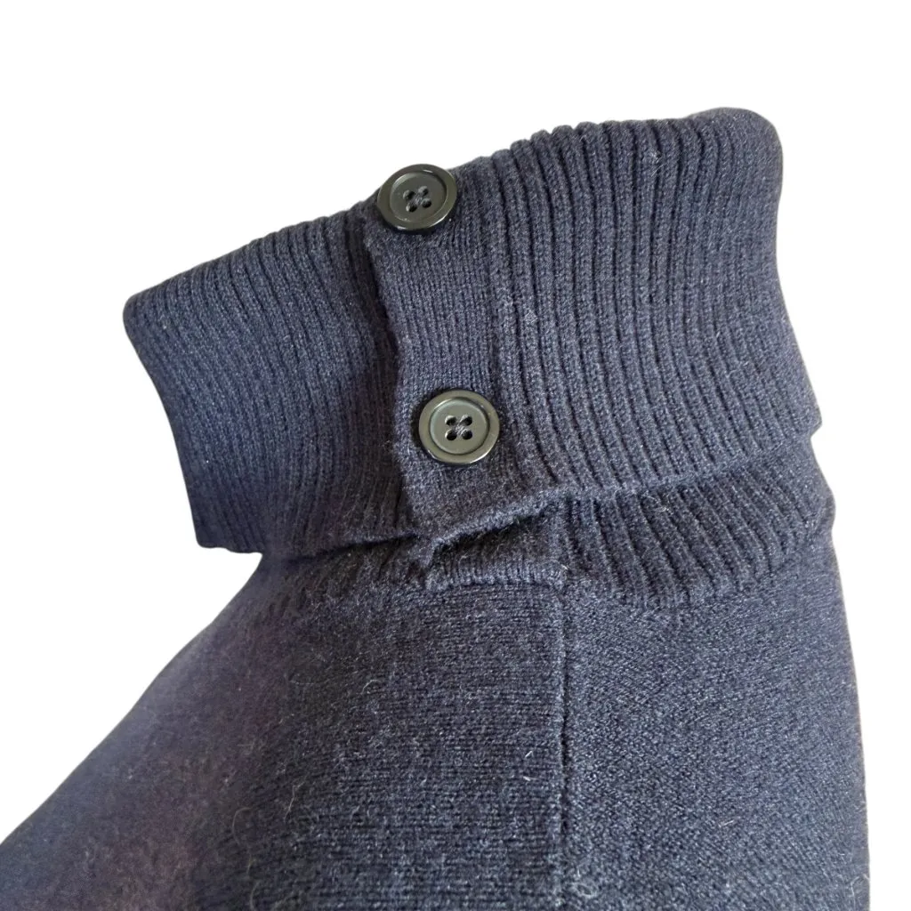 Talbots Petites dark blue long sleeve pullover turtleneck Christmas sweater SP - Image 6