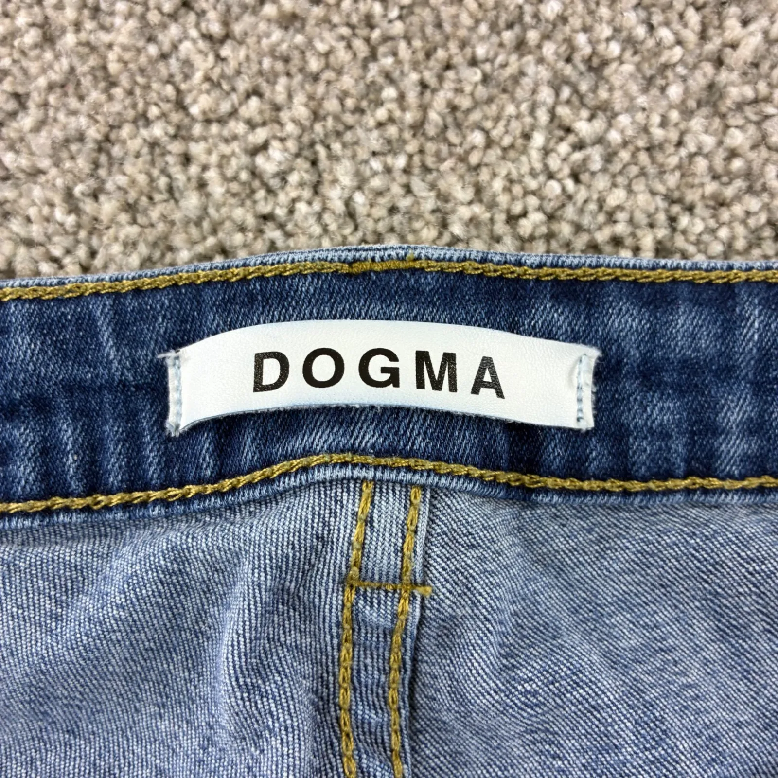 DOGMA Womens 1XL‎ Plus Size Blue Denim Jeans Comfort Stretch Casual High Rise - Image 3