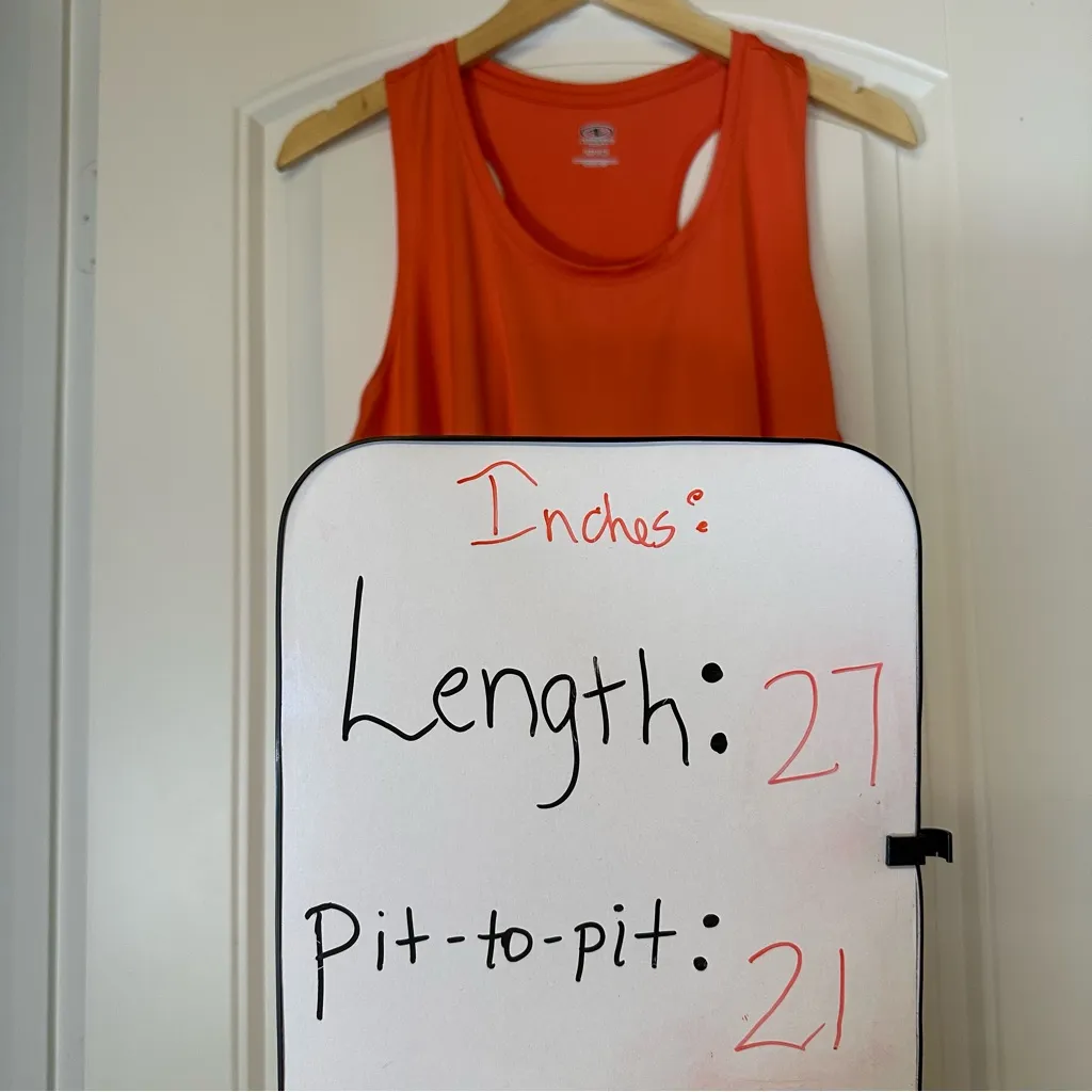 Athletic Works Orange Racerback Workout Tank, Women’s size L - Image 4