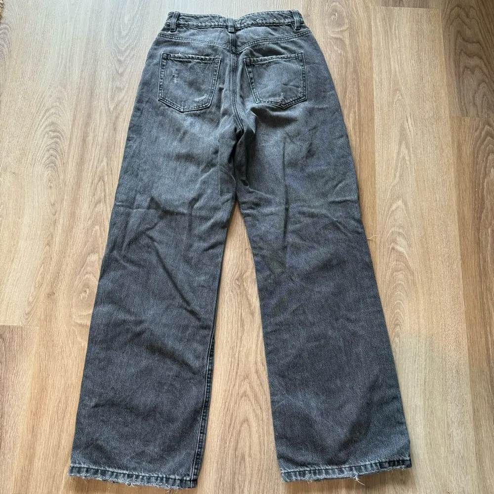 Garage Black Street Wide Leg Distressed Denim Jeans - Image 6