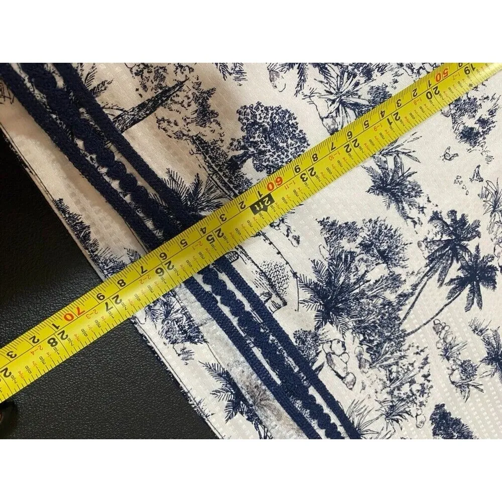 Tory Burch 100% Silk Top Blouse Shirt Blue Frenesi Toile Floral size xs - Image 7