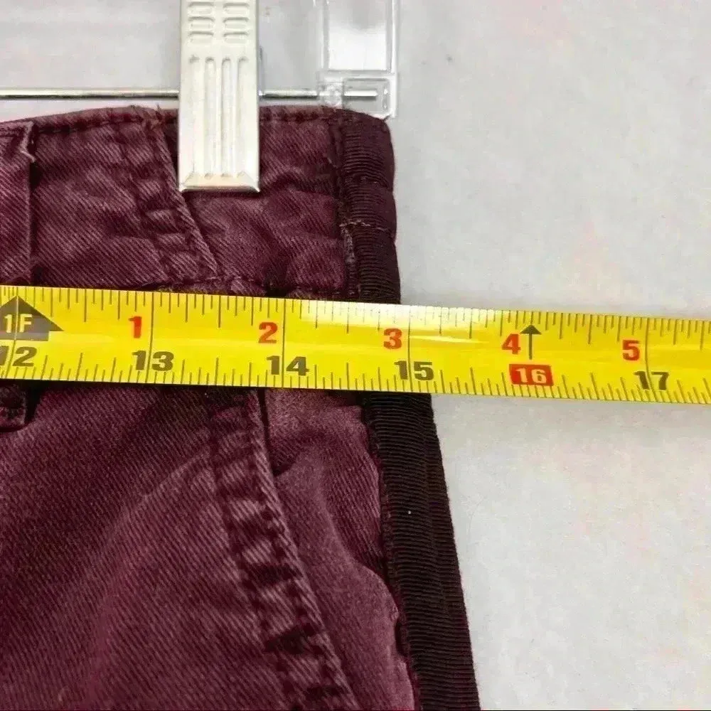 PAIGE Christy Pant Off Duty High Rise Pant Grosgrain Side Size 27 Deep Berry - Image 7