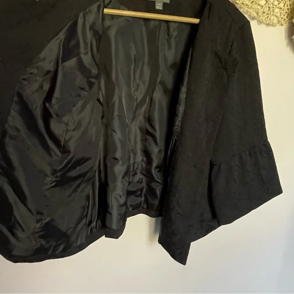 Apt. 9 Dressy Jacquard 3/4 Sleeve Blazer Jacket (Black) - 16W - Image 5