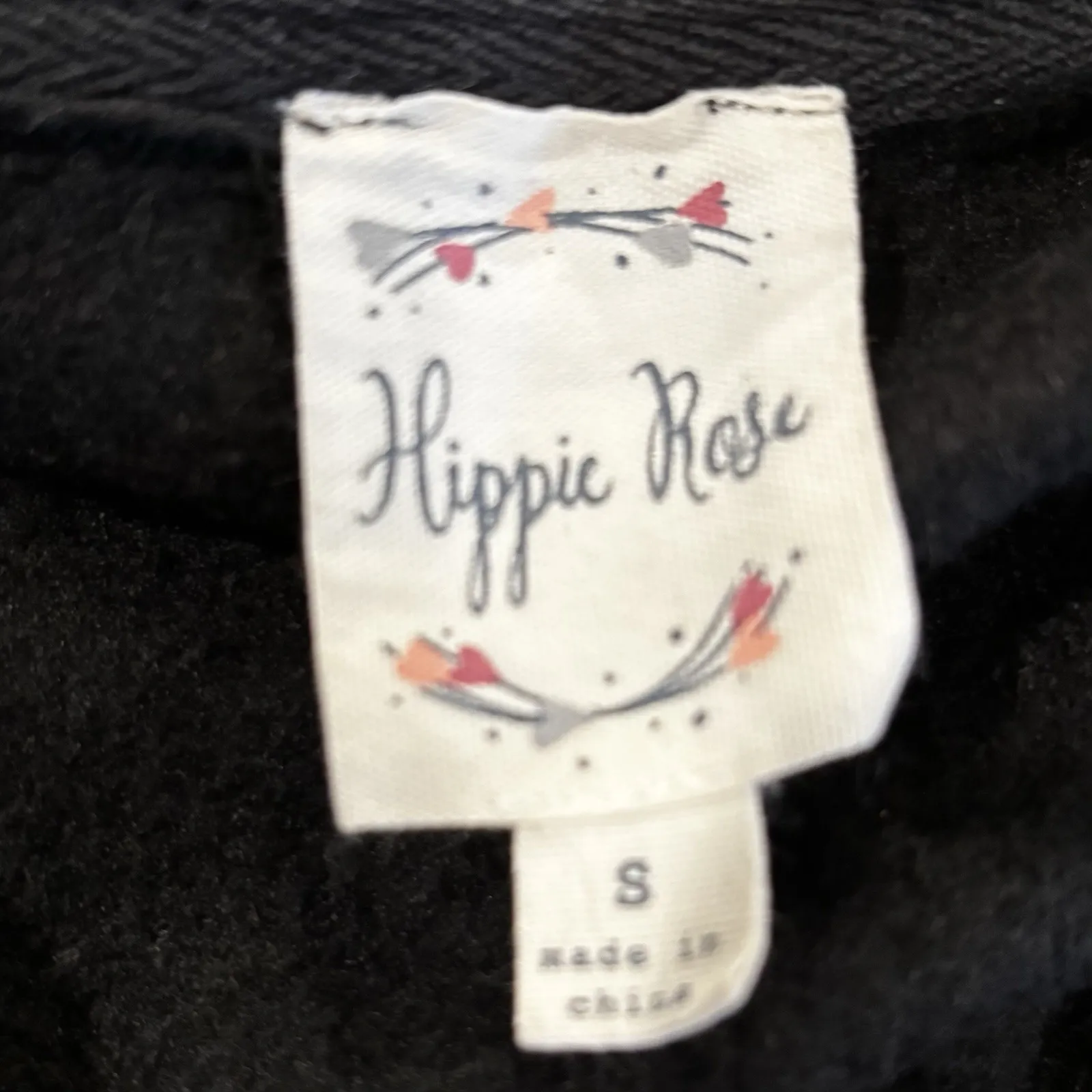 Hippie Rose Black White Yin and Yang Bomber Varsity Jacket Womens Juniors Small - Image 7