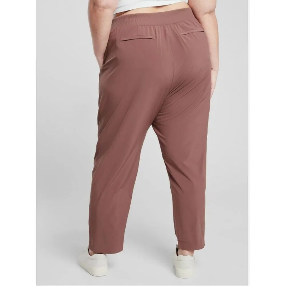 Athleta Brooklyn Ankle Pants Mineral Brown Semi-Fitted Lightweight Slim Fit 14 - Image 4