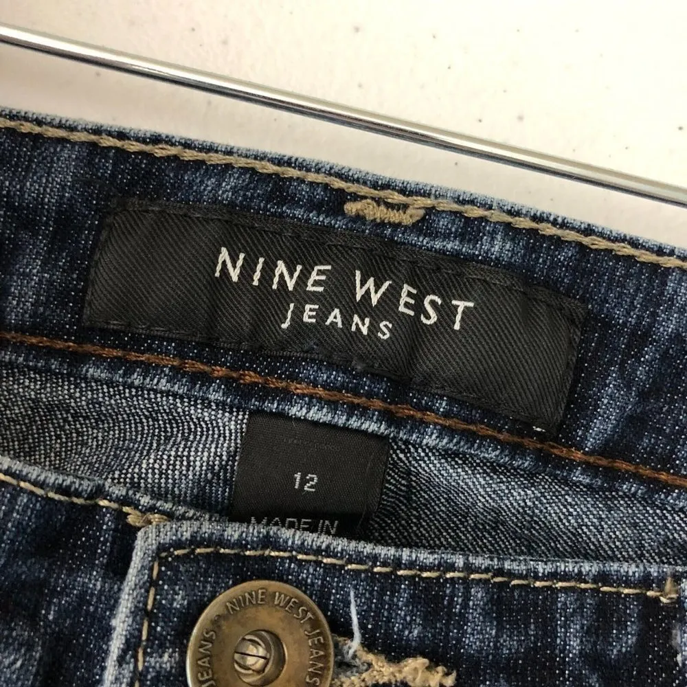 Nine West Womens Jeans Boot Cut Medium Wash Stretch Size 12 - Image 3