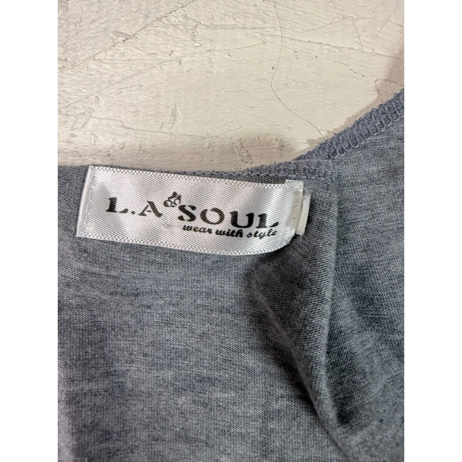 L.A. Soul Tank Top Yoga Cats Graphic‎ Gray Sleeveless Womens Comfy Cute - Image 3