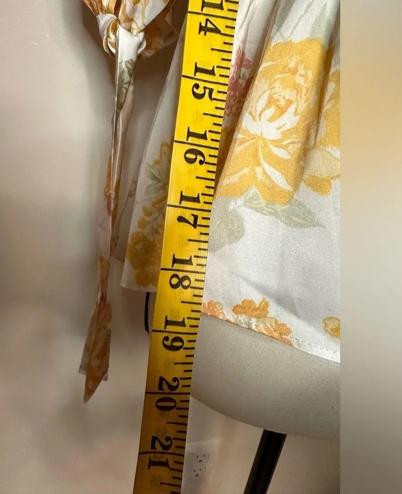 WAYF Floral‎ Satiny Top Sz XL NWT - Image 6