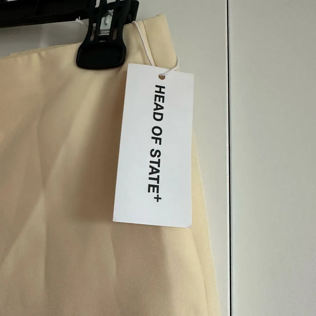 Head of State Wumi Mini Skirt in Cream Yellow 24 NWT‎ Size 00 - Image 7