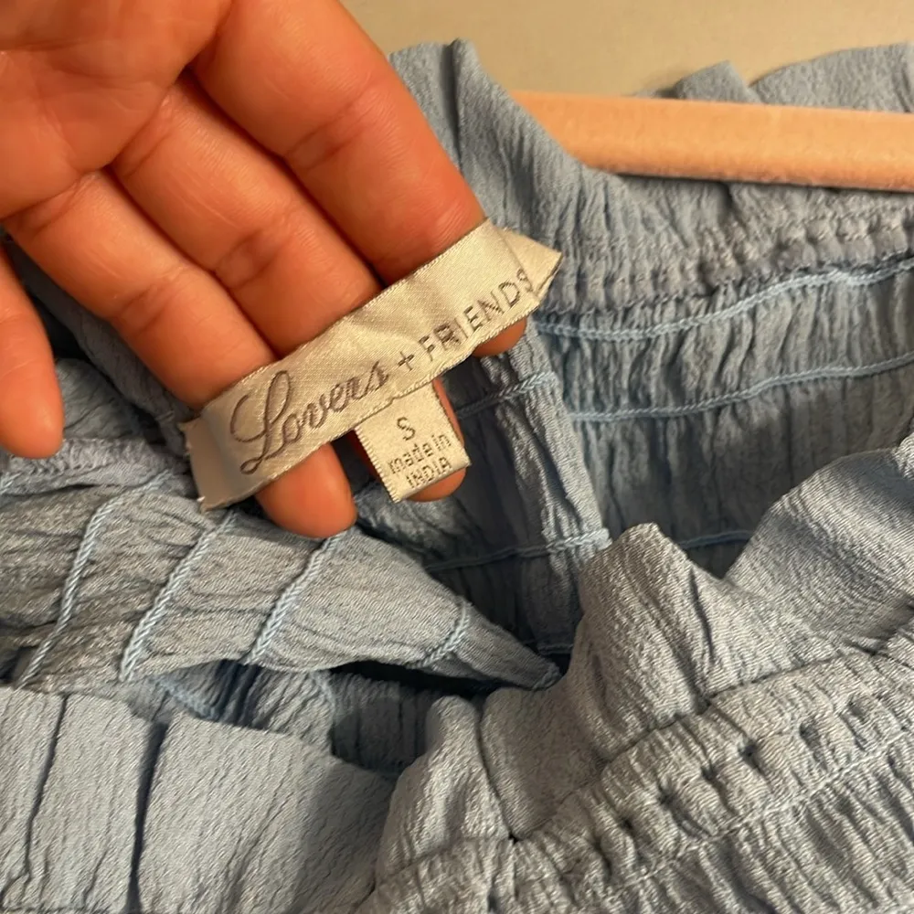 LOVERS + FRIENDS Pastel Smocked Ruffled Ruched Bodycon Mini Skirt S - Image 5