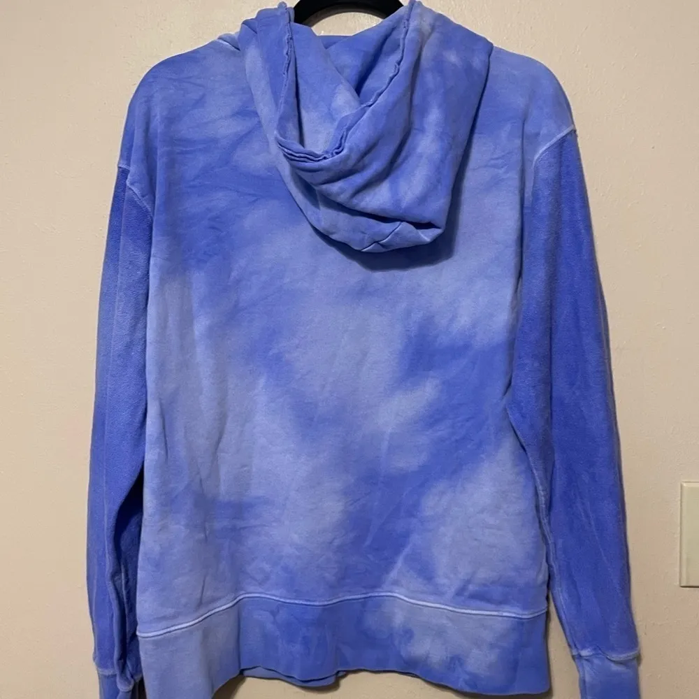 Dannijo Blue Frayed Hem Hoodie Size Medium‎ - Image 4